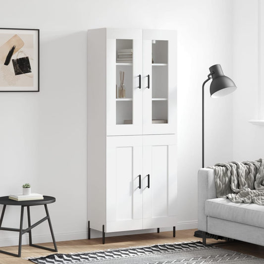 vidaXL Highboard White 69.5x34x180 cm Engineered Wood