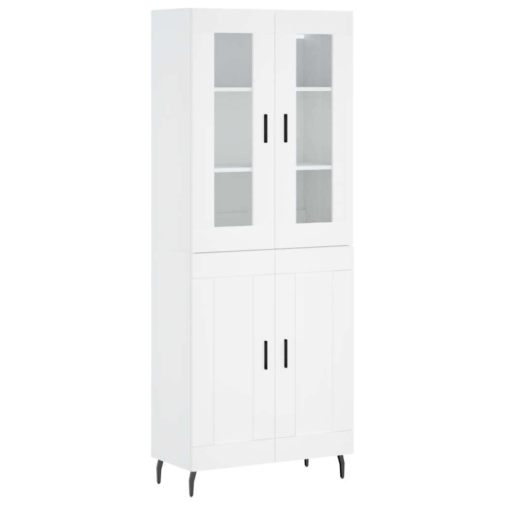 vidaXL Highboard White 69,5x34x180 cm Engineered Wood