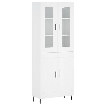 vidaXL Highboard White 69,5x34x180 cm Engineered Wood
