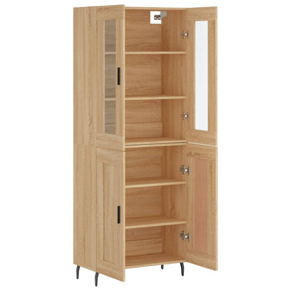 vidaXL Highboard Sonoma Oak 69,5x34x180 cm Engineered Wood