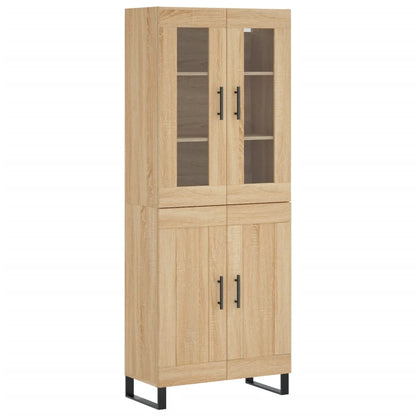 vidaXL Highboard Sonoma Oak 69,5x34x180 cm Engineered Wood