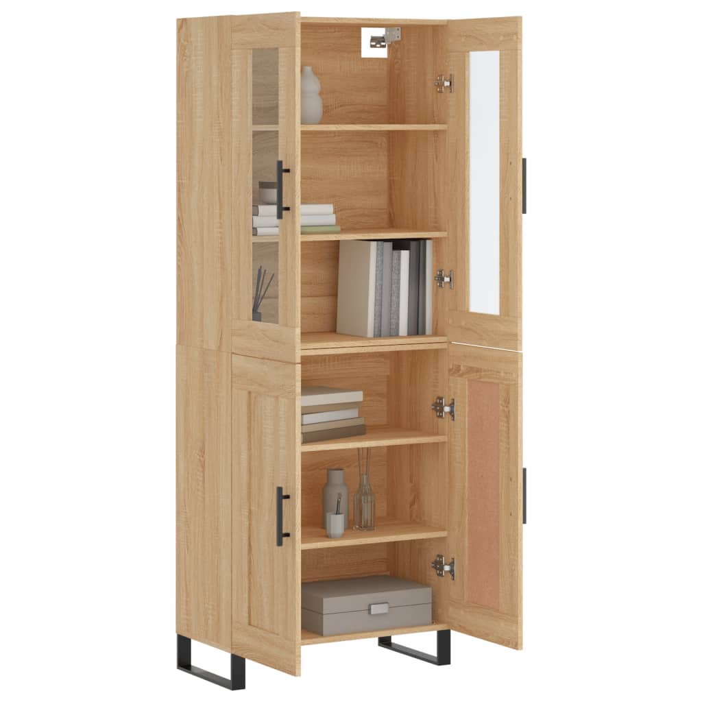 vidaXL Highboard Sonoma Oak 69,5x34x180 cm Engineered Wood