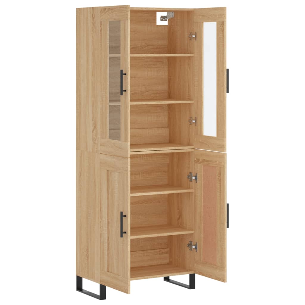 vidaXL Highboard Sonoma Oak 69,5x34x180 cm Engineered Wood