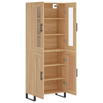 vidaXL Highboard Sonoma Oak 69,5x34x180 cm Engineered Wood
