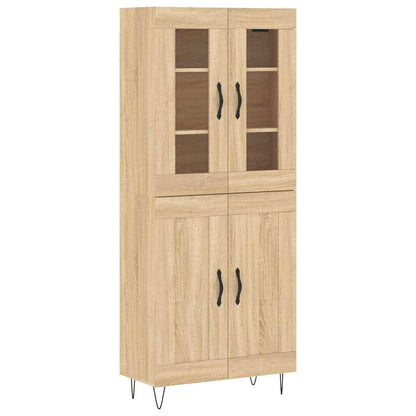 vidaXL Highboard Sonoma Oak 69,5x34x180 cm Engineered Wood