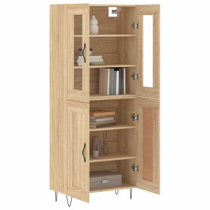 vidaXL Highboard Sonoma Oak 69,5x34x180 cm Engineered Wood