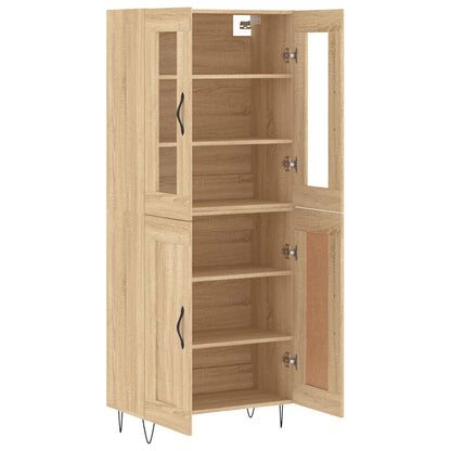 vidaXL Highboard Sonoma Oak 69,5x34x180 cm Engineered Wood