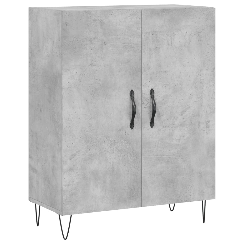 vidaXL Highboard Concrete Grey 69,5x34x180 cm Engineered Wood