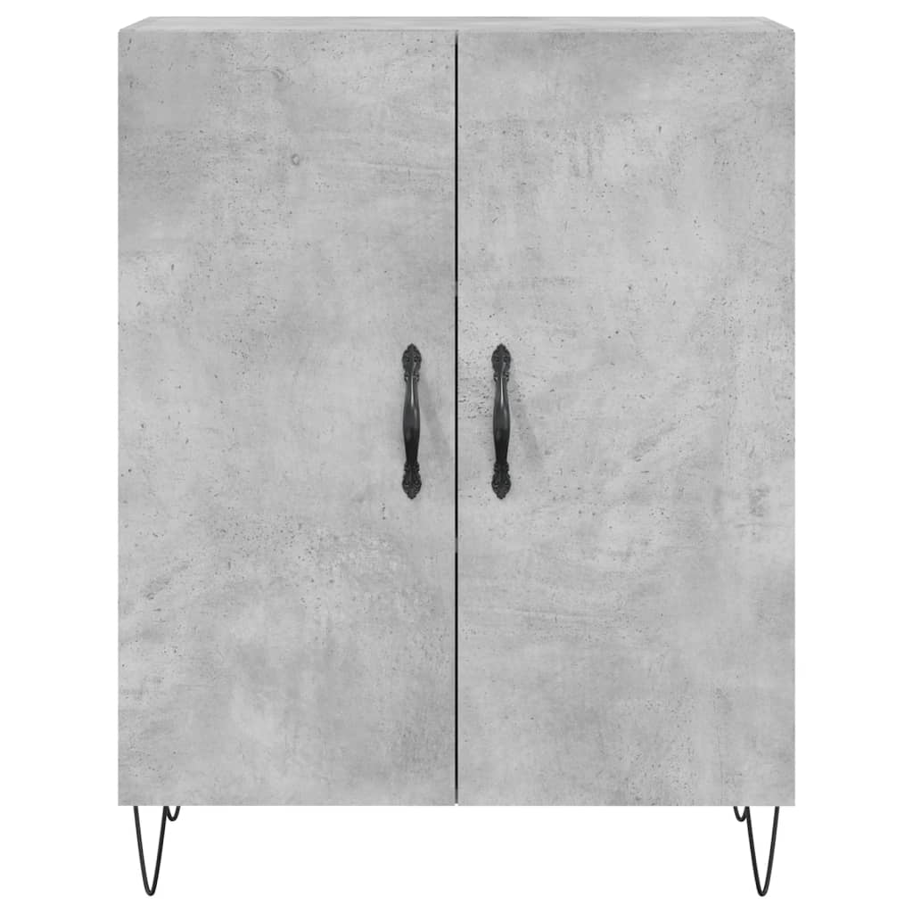 vidaXL Highboard Concrete Grey 69.5x34x180 cm Engineered Wood
