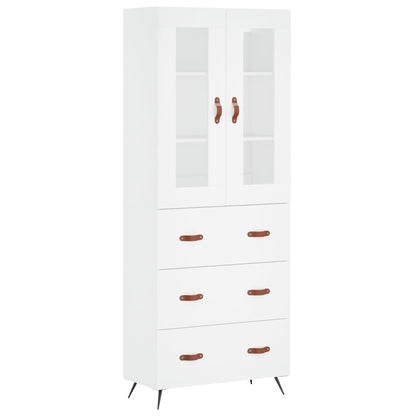 vidaXL Highboard White 69.5x34x180 cm Engineered Wood