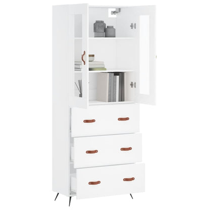 vidaXL Highboard White 69,5x34x180 cm Engineered Wood