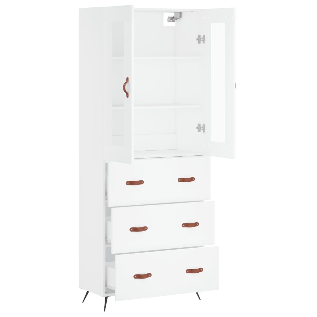 vidaXL Highboard White 69,5x34x180 cm Engineered Wood