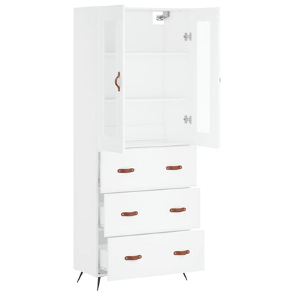 vidaXL Highboard White 69,5x34x180 cm Engineered Wood