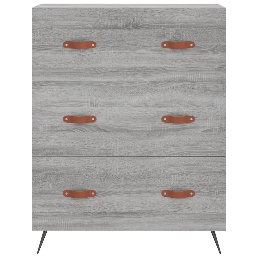 vidaXL Highboard Grey Sonoma 69.5x34x180 cm Engineered Wood