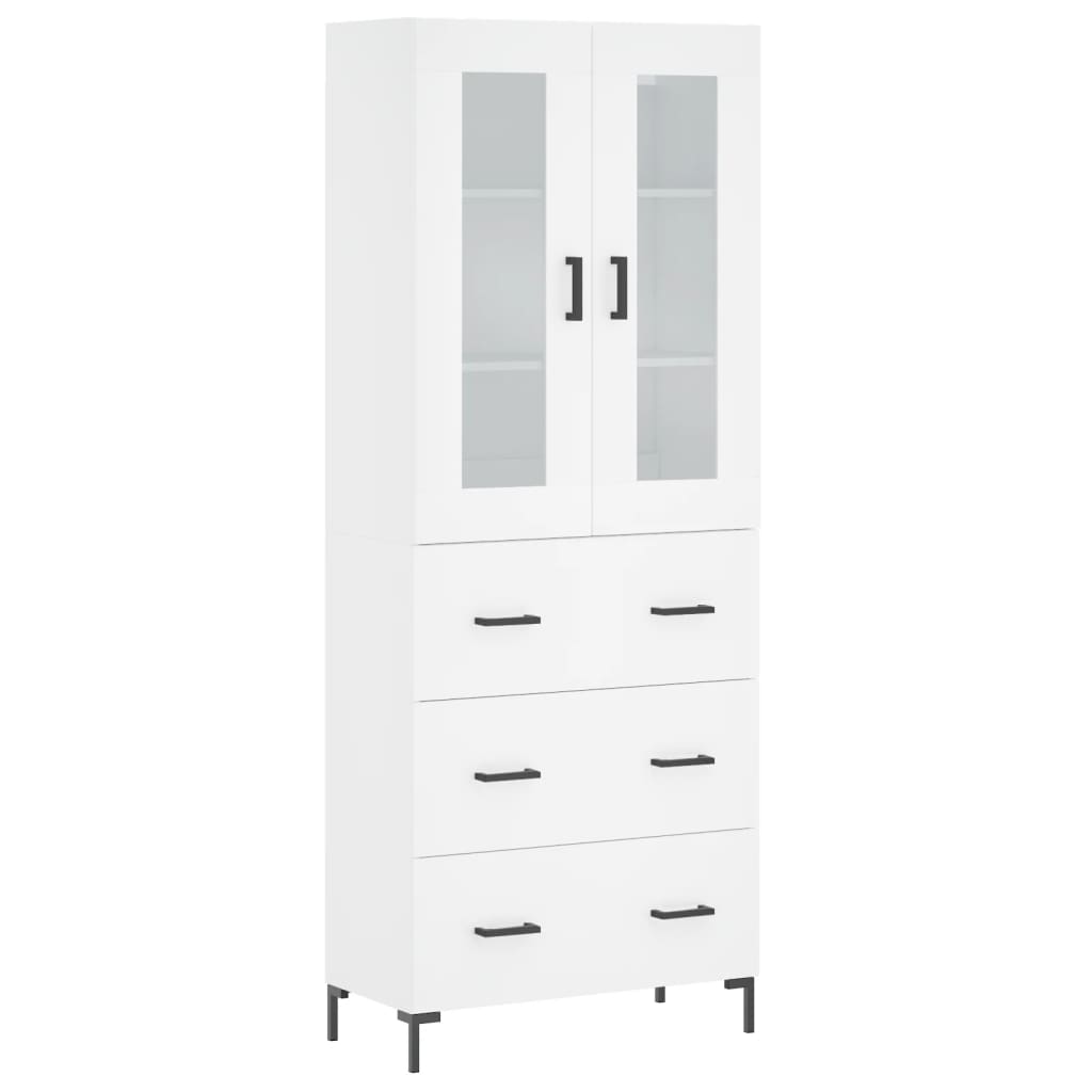 vidaXL Highboard White 69.5x34x180 cm Engineered Wood