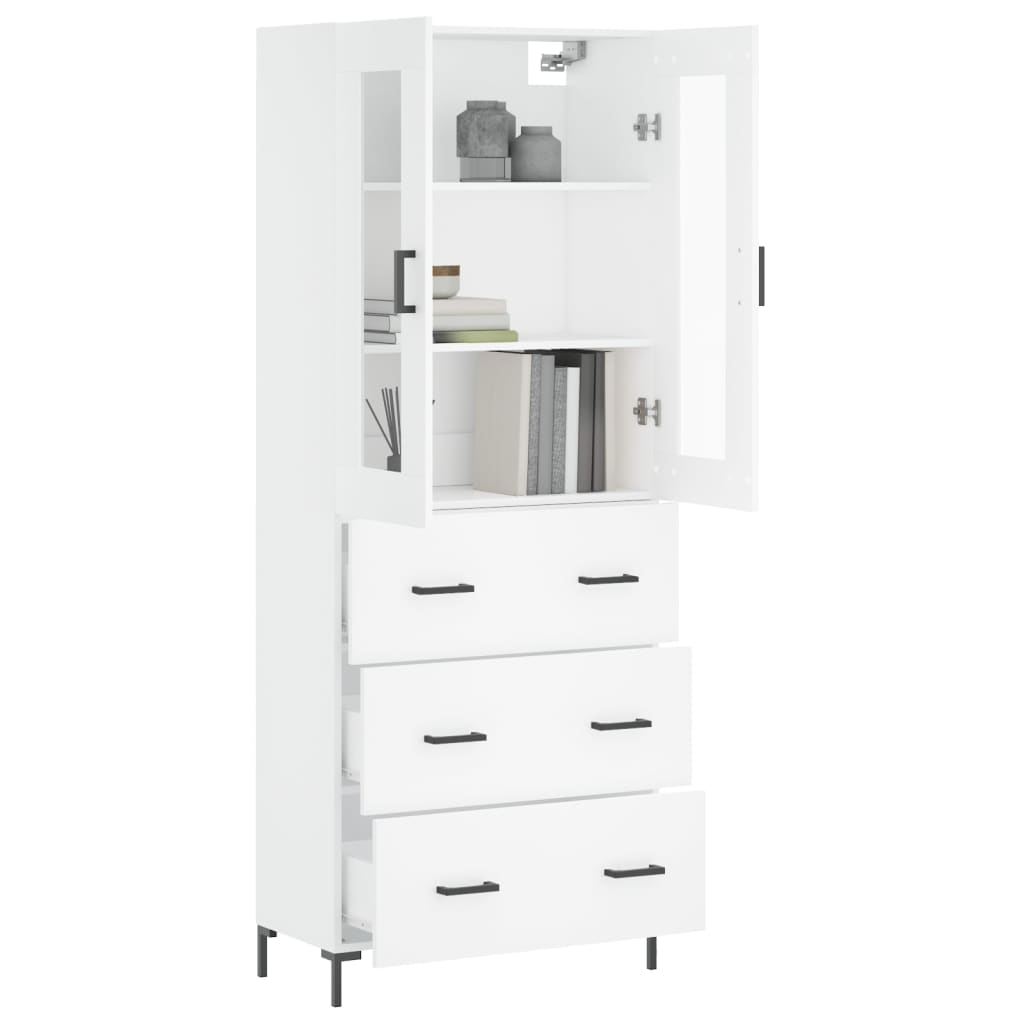 vidaXL Highboard White 69.5x34x180 cm Engineered Wood