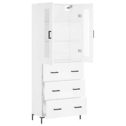 vidaXL Highboard White 69,5x34x180 cm Engineered Wood