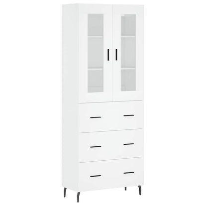 vidaXL Highboard White 69.5x34x180 cm Engineered Wood