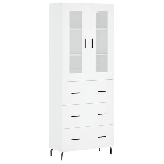 vidaXL Highboard White 69.5x34x180 cm Engineered Wood