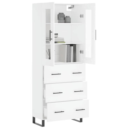 vidaXL Highboard White 69.5x34x180 cm Engineered Wood