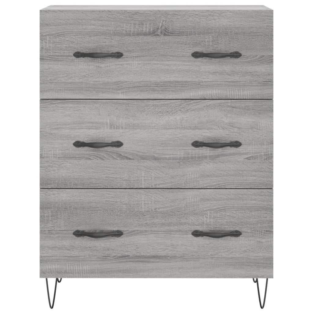 vidaXL Highboard Grey Sonoma 69,5x34x180 cm Engineered Wood