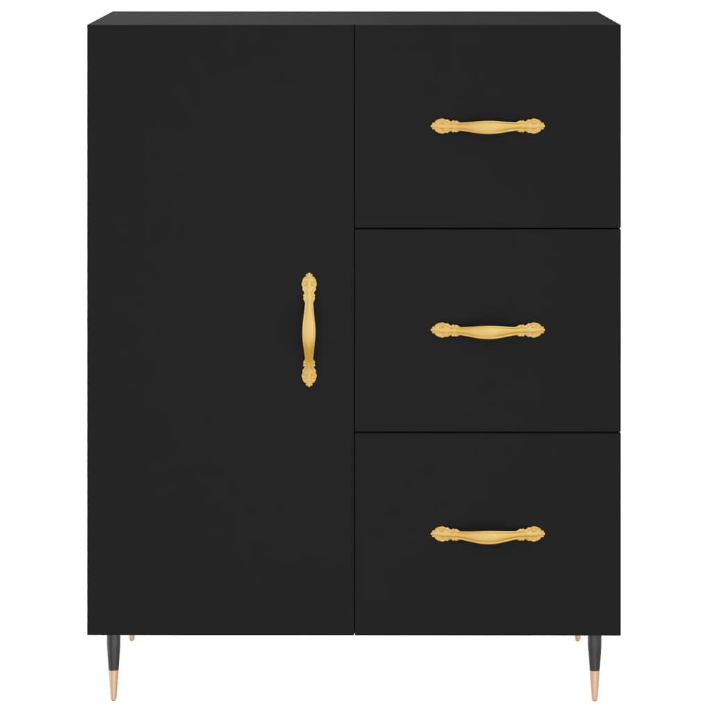 vidaXL Highboard Black 69.5x34x180 cm Engineered Wood