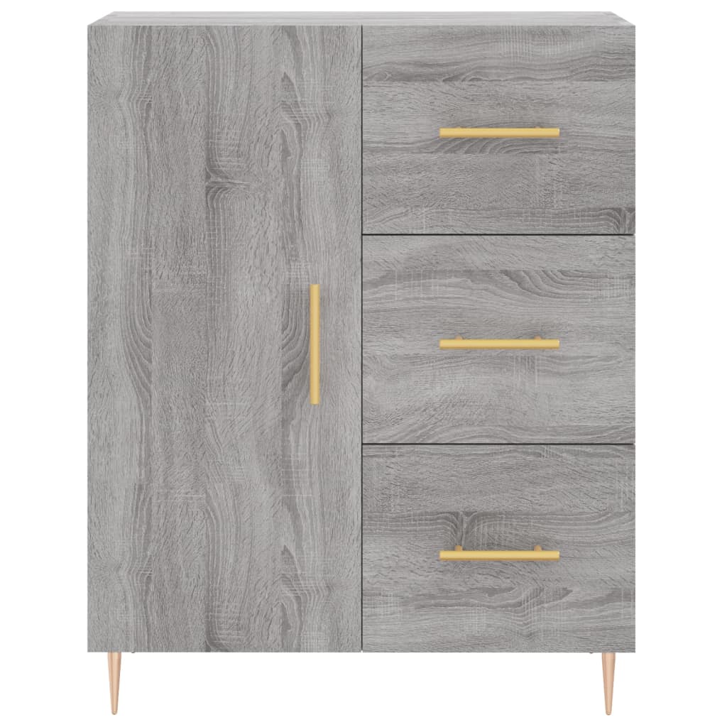 vidaXL Highboard Grey Sonoma 69,5x34x180 cm Engineered Wood