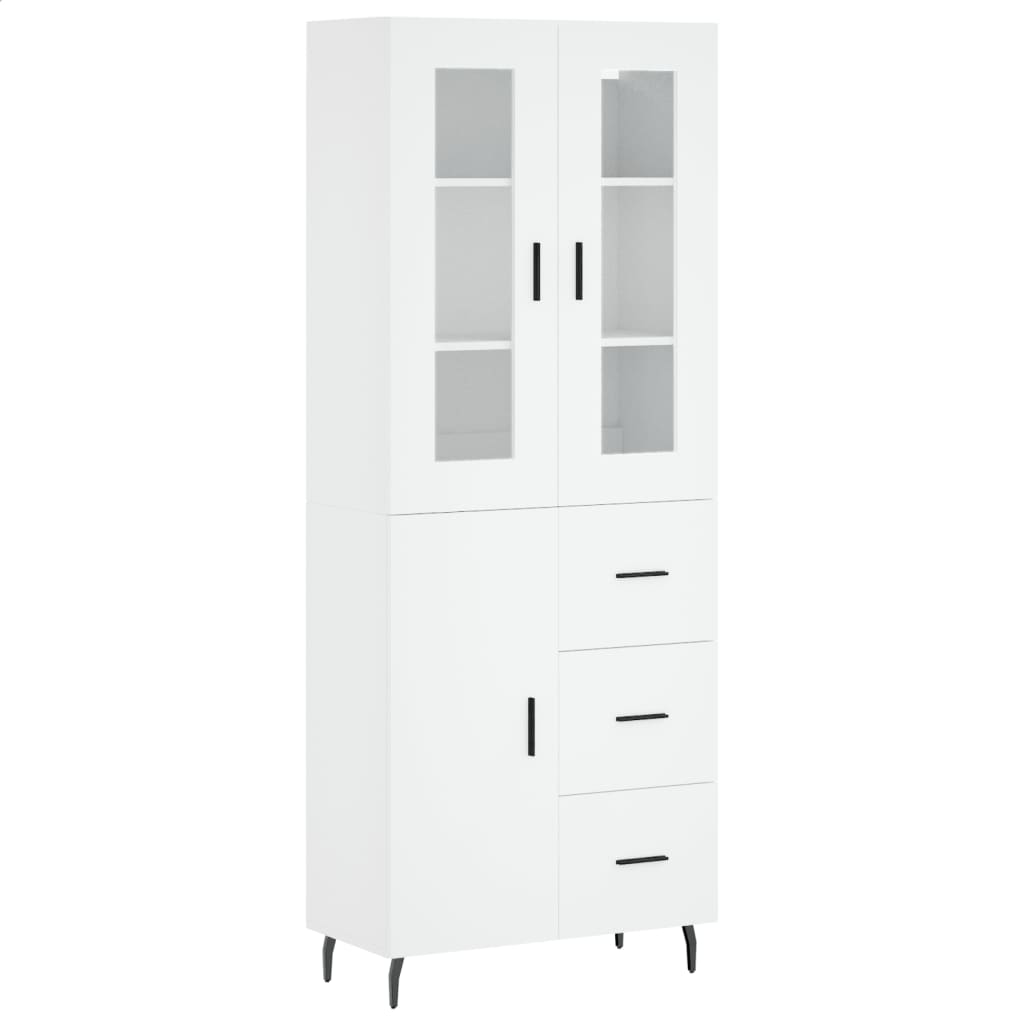 vidaXL Highboard White 69,5x34x180 cm Engineered Wood