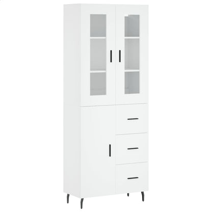 vidaXL Highboard White 69,5x34x180 cm Engineered Wood