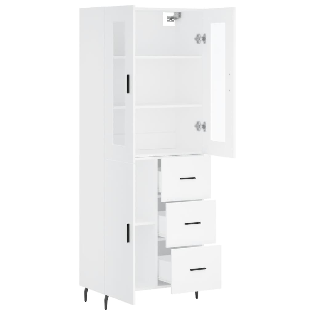 vidaXL Highboard White 69.5x34x180 cm Engineered Wood