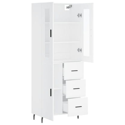 vidaXL Highboard White 69,5x34x180 cm Engineered Wood