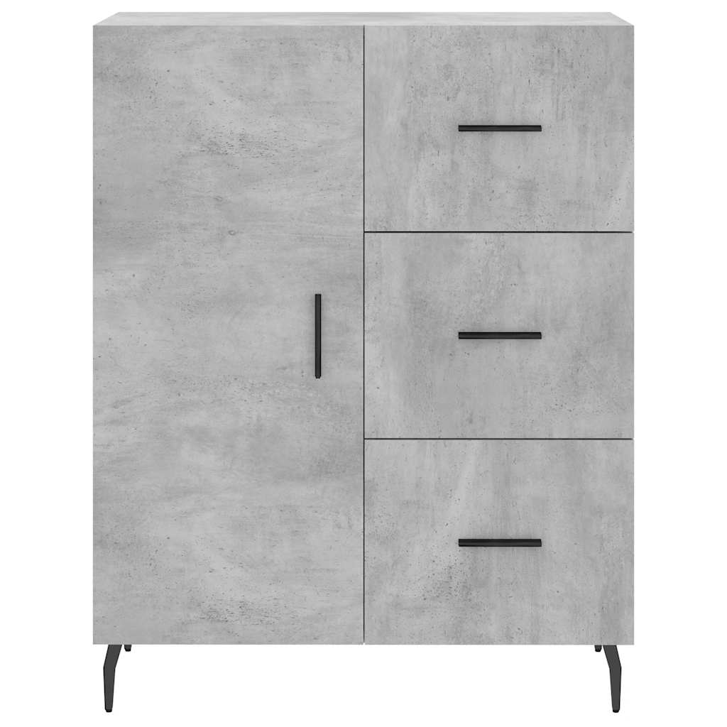 vidaXL Highboard Concrete Grey 69,5x34x180 cm Engineered Wood