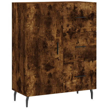 vidaXL Highboard Smoked Oak 69,5x34x180 cm Engineered Wood