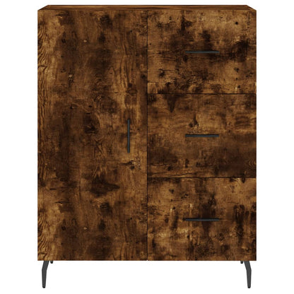 vidaXL Highboard Smoked Oak 69,5x34x180 cm Engineered Wood