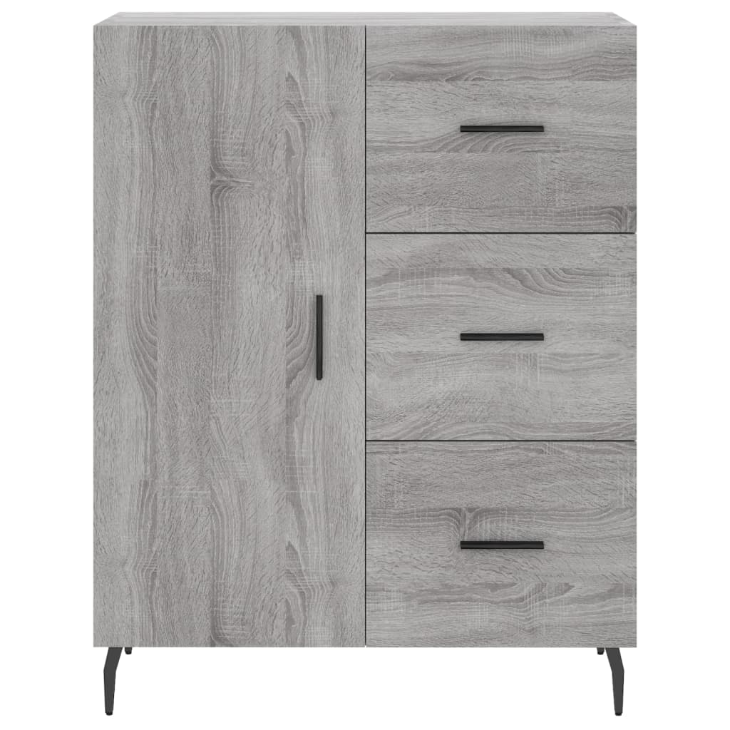 vidaXL Highboard Grey Sonoma 69,5x34x180 cm Engineered Wood