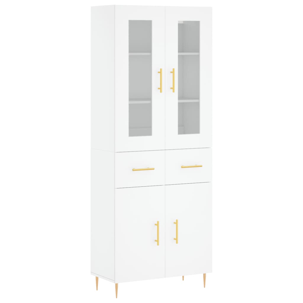 vidaXL Highboard White 69.5x34x180 cm Engineered Wood