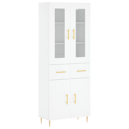 vidaXL Highboard White 69.5x34x180 cm Engineered Wood