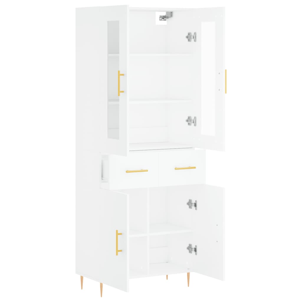 vidaXL Highboard White 69.5x34x180 cm Engineered Wood