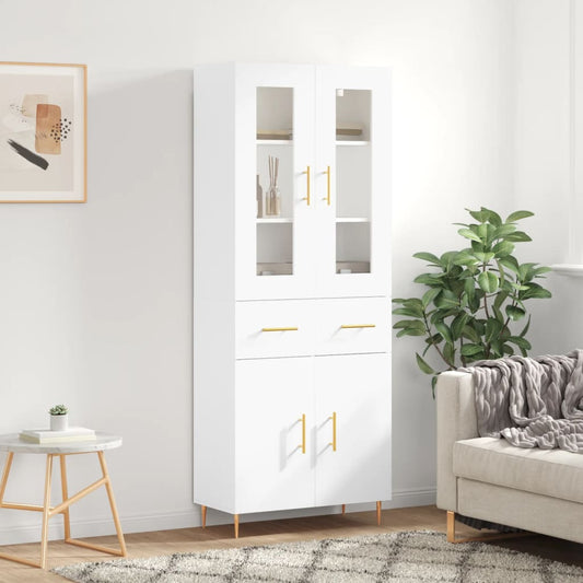 vidaXL Highboard White 69.5x34x180 cm Engineered Wood