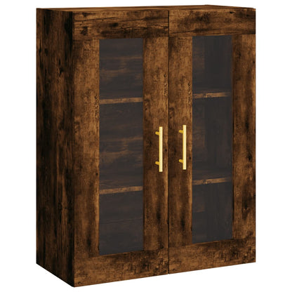 vidaXL Highboard Smoked Oak 69.5x34x180 cm Engineered Wood
