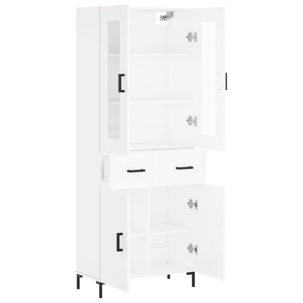 vidaXL Highboard White 69,5x34x180 cm Engineered Wood