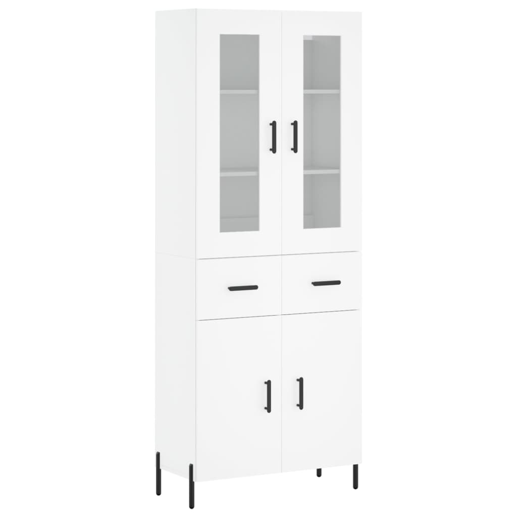 vidaXL Highboard White 69,5x34x180 cm Engineered Wood