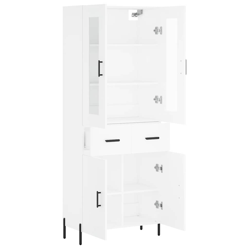 vidaXL Highboard White 69,5x34x180 cm Engineered Wood