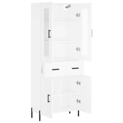 vidaXL Highboard White 69,5x34x180 cm Engineered Wood