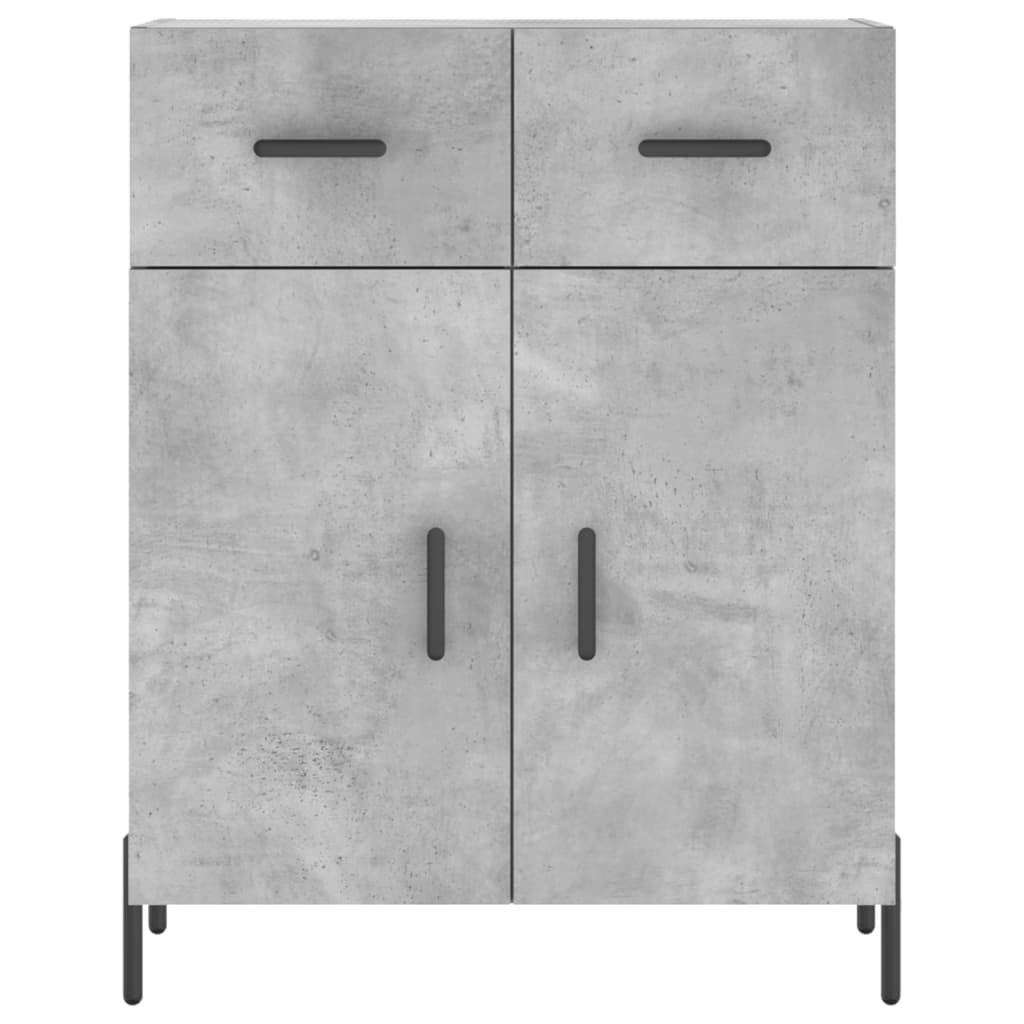 vidaXL Highboard Concrete Grey 69,5x34x180 cm Engineered Wood