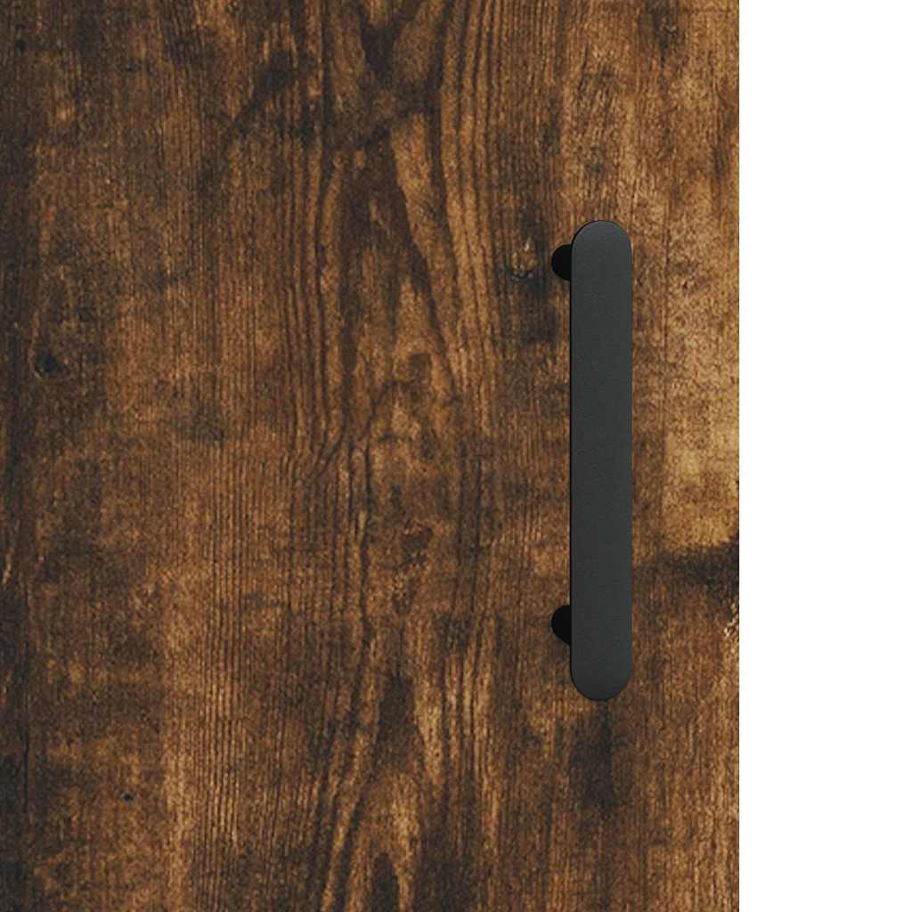 vidaXL Highboard Smoked Oak 69,5x34x180 cm Engineered Wood