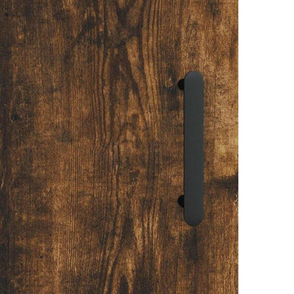 vidaXL Highboard Smoked Oak 69,5x34x180 cm Engineered Wood