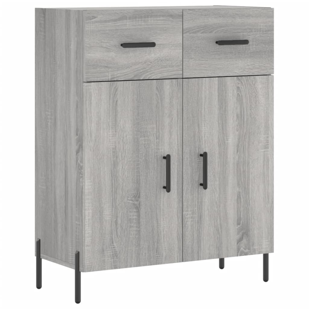 vidaXL Highboard Grey Sonoma 69,5x34x180 cm Engineered Wood