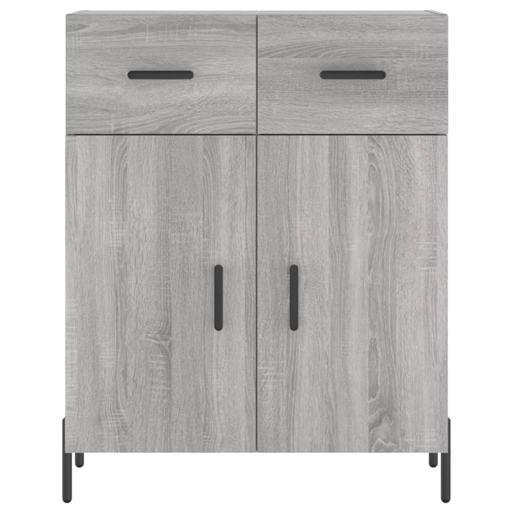 vidaXL Highboard Grey Sonoma 69,5x34x180 cm Engineered Wood