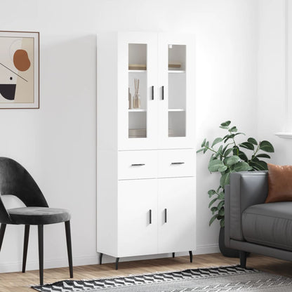 vidaXL Highboard White 69.5x34x180 cm Engineered Wood